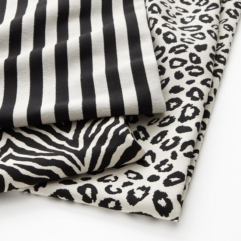 Tissu de décoration Jacquard Zèbre – ivoire/noir,  image number 5