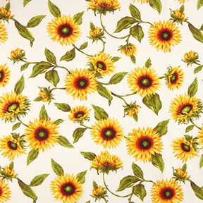 Tissu décoratif Toile tournesols – nature/jaune soleil, 