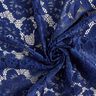 Dentelle élastique Fleurs et feuilles – bleu marine,  thumbnail number 4