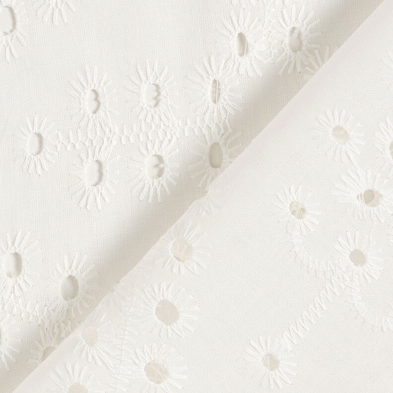 Tissu coton broderie anglaise Gouttes – blanc,  image number 4