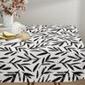 Tissu de décoration Semi-panama Feuilles minimalistes – noir/ivoire,  thumbnail number 7