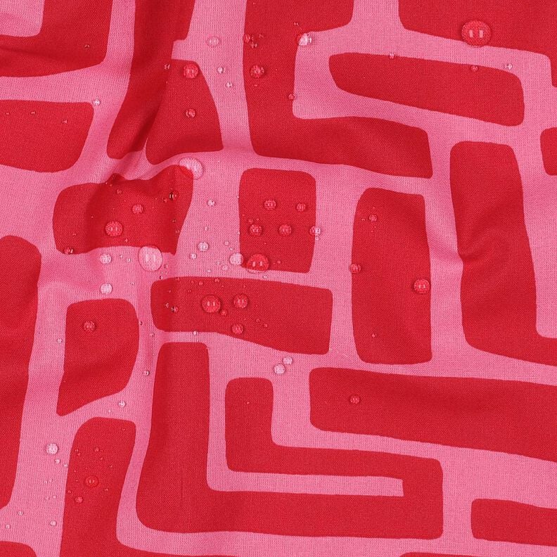 Coton enduit abstrait – rouge/rose vif,  image number 2
