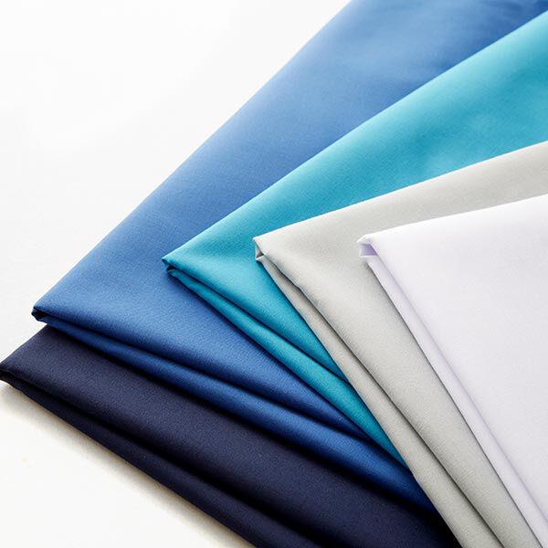 Tissu en polyester et coton mélangés, facile d’entretien – bleu marine,  image number 4