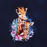 French Terry Sweat d’été Famille de girafe Panel | Glitzerpüppi – bleu nuit,  thumbnail number 6