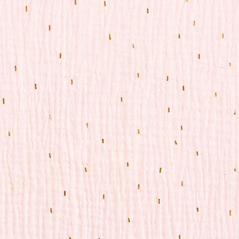 Tissu double gaze de coton Imprimé feuille Rectangle | by Poppy – rosé,  image number 1