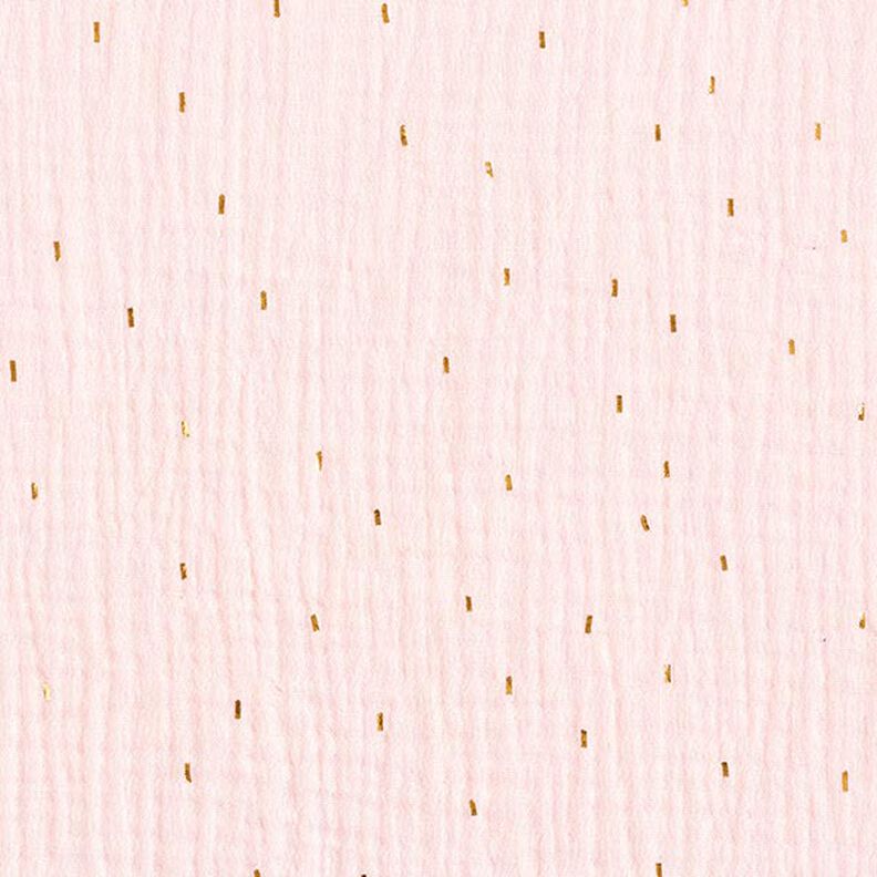 Tissu double gaze de coton Imprimé feuille Rectangle | by Poppy – rosé,  image number 1