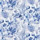 Tissu de décoration Canvas fleurs opulentes 280 cm – bleu roi/blanc,  thumbnail number 1