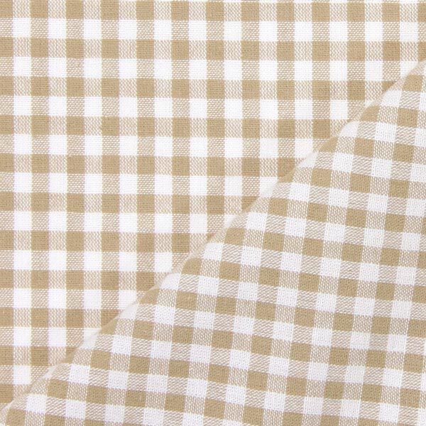 Tissu en coton Vichy - 0,5 cm – marron clair,  image number 3