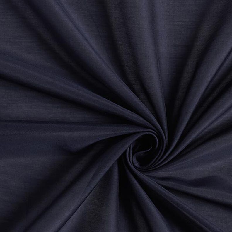 Tissu voile en coton et soie super léger – bleu marine,  image number 1