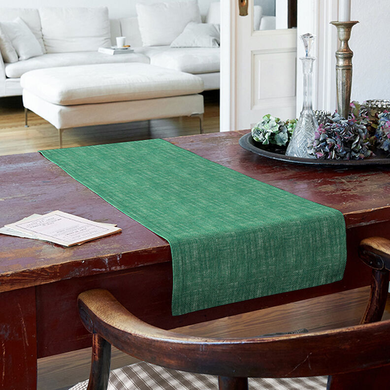 Tissu de décoration Jute Uni 150 cm – vert sapin, image number 7