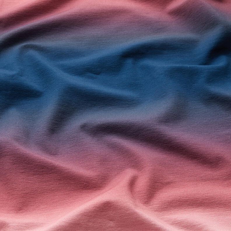 Jersey coton Ombre | Glitzerpüppi – bleu nuit/myrtille,  image number 2