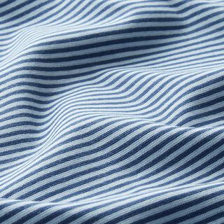 Bord-côtes tubulaire, fines rayures – bleu jean/bleu clair, 
