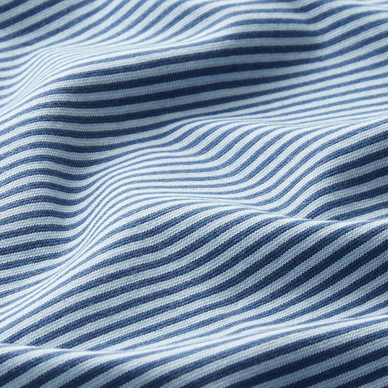 Bord-côtes tubulaire, fines rayures – bleu jean/bleu clair,  image number 2