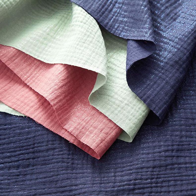 Tissu double gaze de coton fins points scintillants| by Poppy – roseau,  image number 5