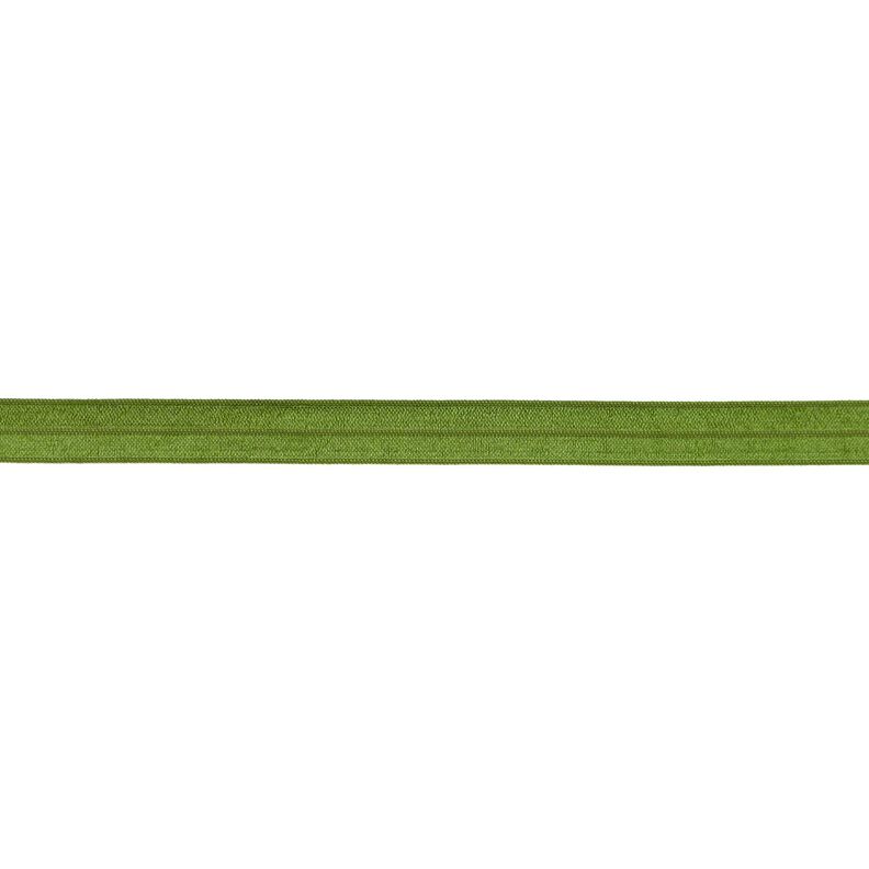 Bande à border élastique  brillant [15 mm] – olive,  image number 1