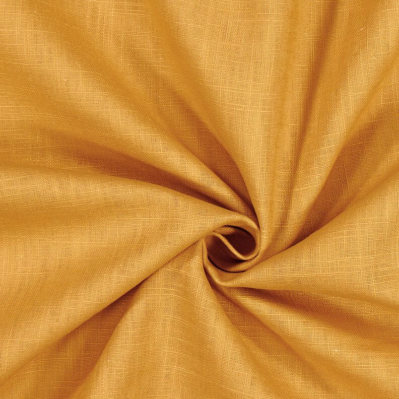 Tissu de lin en ramie mélangée medium – jaune curry, image number 1