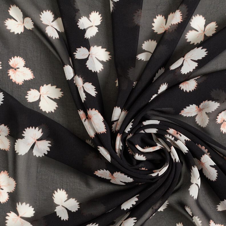 Chiffon feuilles – noir/blanc,  image number 3