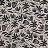 Tissu de décoration Gobelin Plantes abstraites – beige clair/noir,  thumbnail number 1