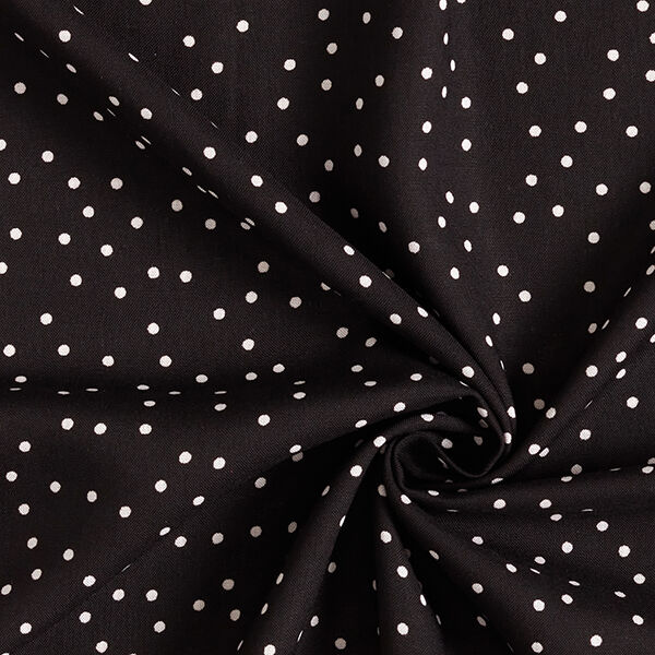 Tissu léger en viscose à petits points – noir/blanc,  image number 3