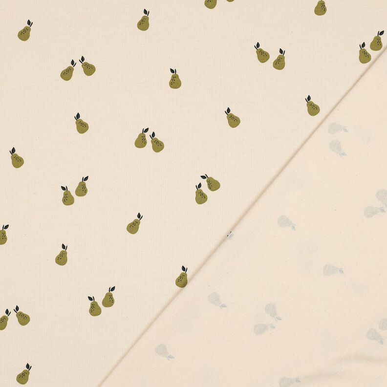 GOTS Jersey coton Poires | Poppy Fabrics – beige clair/olive clair,  image number 4