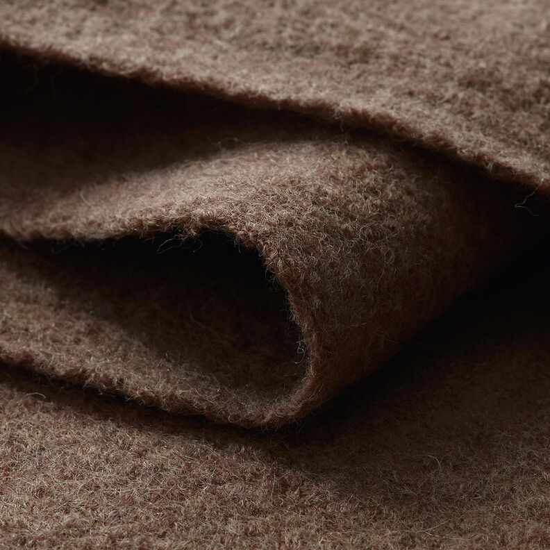 Loden de laine foulé Chiné – marron,  image number 4