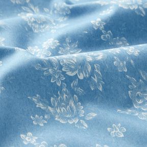 Chambray kleine Rosen – bleu clair/écru, 