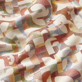 Tissu de décoration Gobelin formes colorées – beige clair/jaune clair, 
