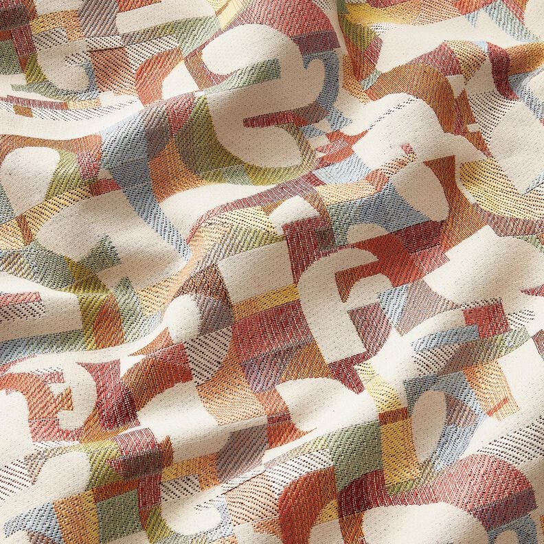 Tissu de décoration Gobelin formes colorées – beige clair/jaune clair,  image number 2