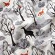 Sweatshirt gratté Animaux de la forêt abstraits Impression numérique – gris brume,  thumbnail number 2