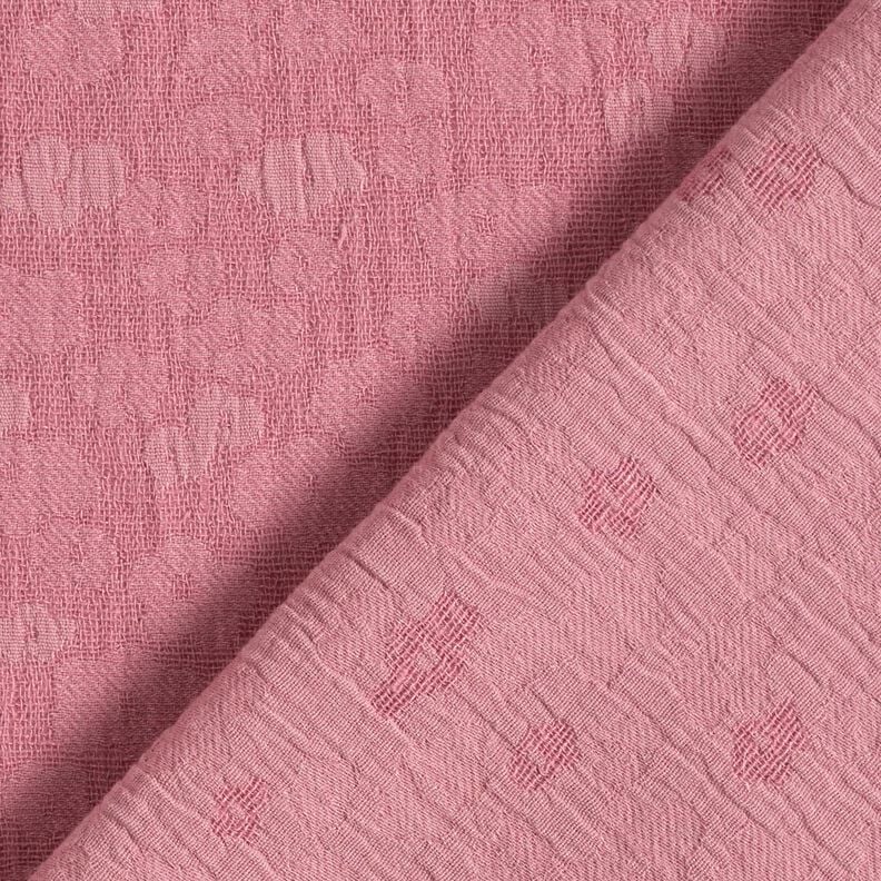 Tissu double gaze de coton Jacquard Fleurs – mauve, image number 1
