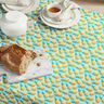 Tissu en coton Popeline ananas – bleu aqua/jaune,  thumbnail number 7