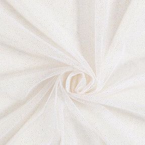 Tissu tulle scintillant – blanc/or, 