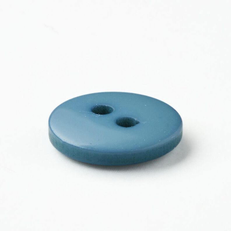 Bouton à 2 trous rond [Ø 11 mm] – bleu brillant,  image number 3