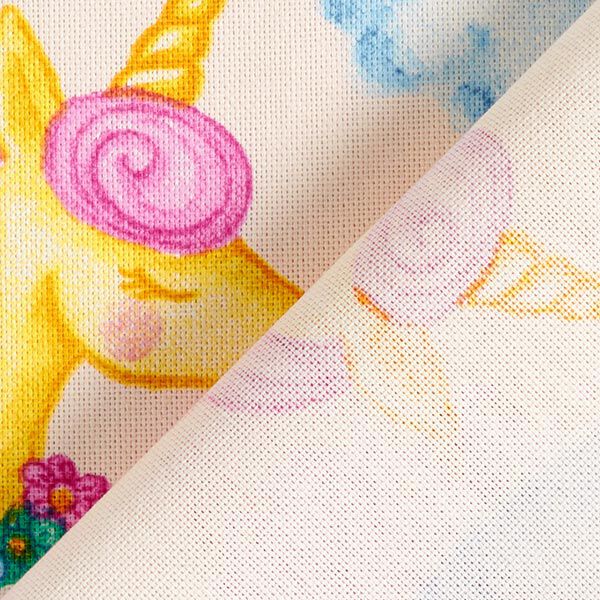 Tissu de décoration Semi-panama Licornes – rose clair,  image number 3
