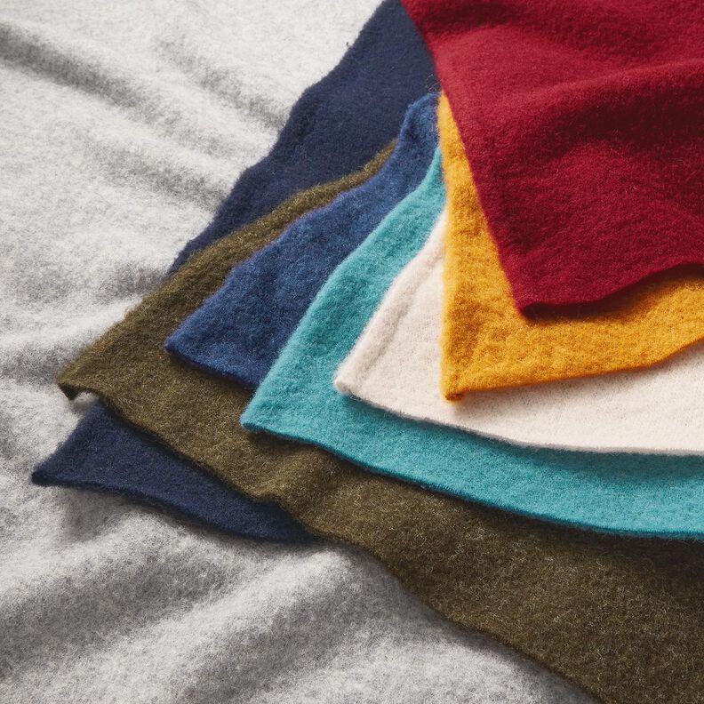 Polaire de laine pure laine vierge Uni – rouge bordeaux,  image number 4