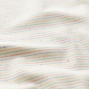 Tissu de décoration Semi-panama Rayures multicolores – nature, 