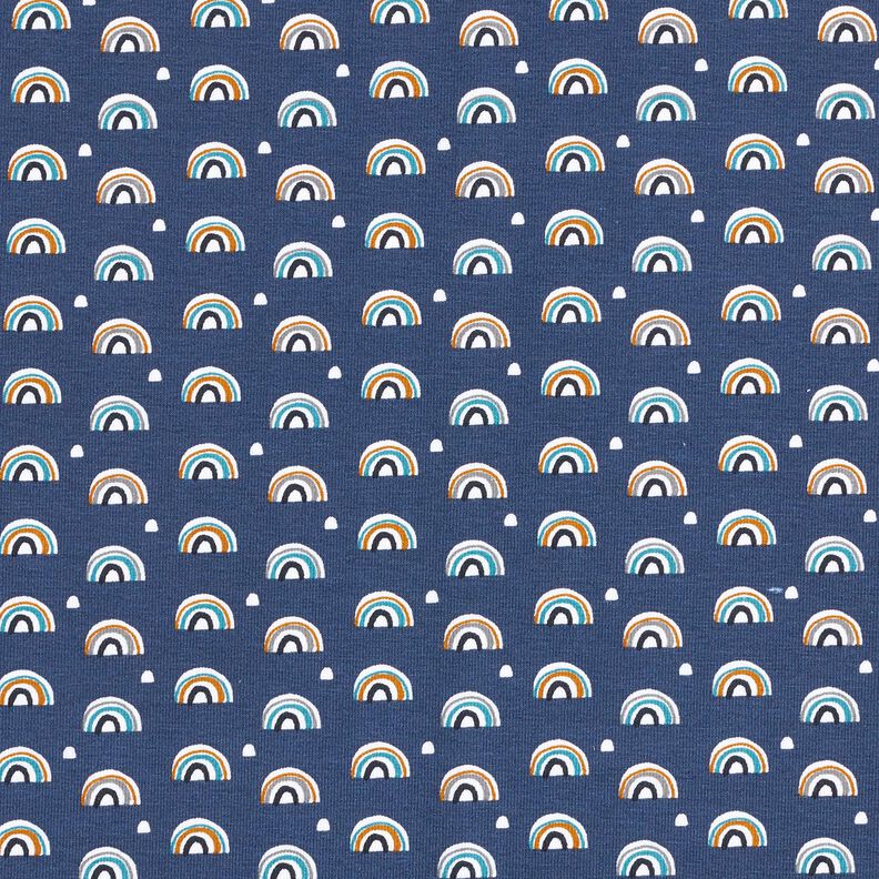 Jersey coton Petits arcs-en-ciel – indigo,  image number 1