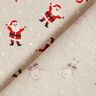 Tissu de décoration Semi-panama mini pères Noël – nature,  thumbnail number 4