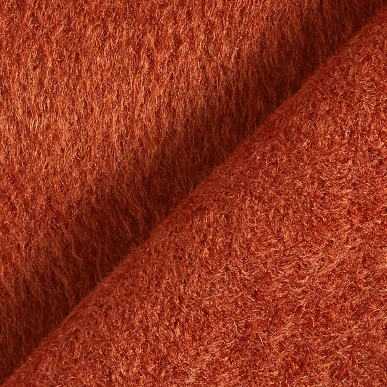 Maille pour manteau pelucheuse, unie – bronze, image number 3