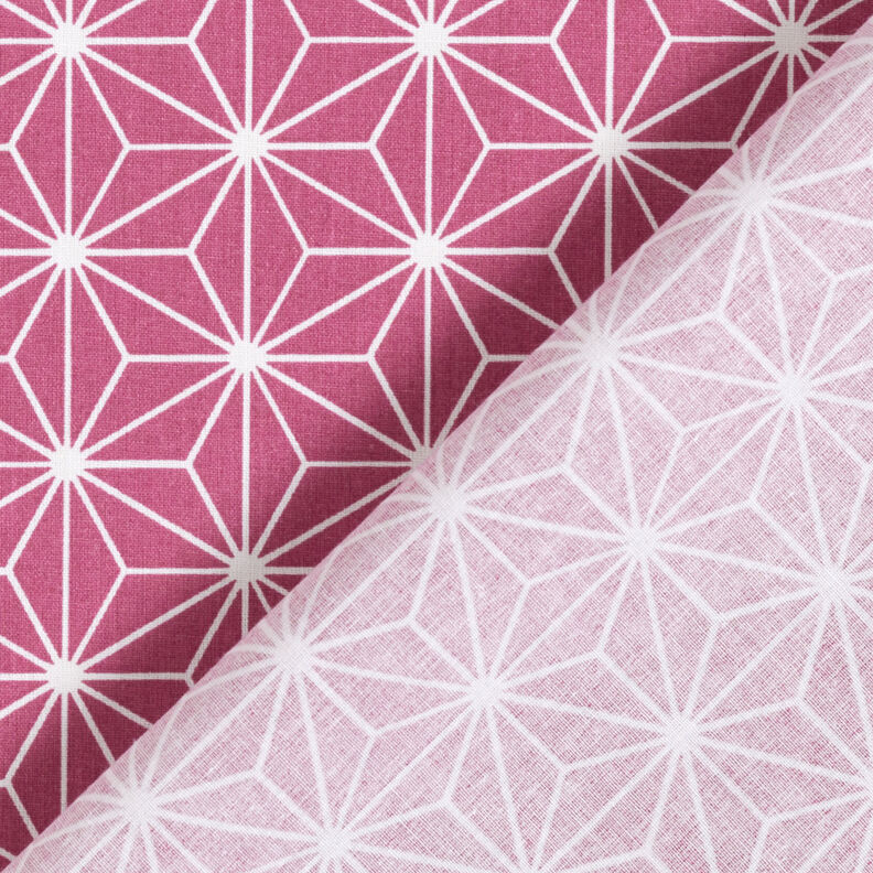 Tissu en coton Cretonne Étoiles japonaises Asanoha – mauve,  image number 4