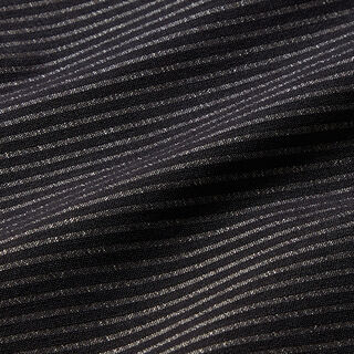 Stretch pour pantalon Rayures horizontales – noir/argent ancien, 