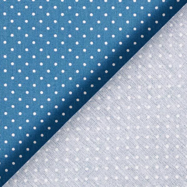 Popeline coton Petits pois – bleu jean/blanc,  image number 6