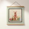 panneau décoratif Gobelin Joli lapin de Pâques – beige clair/menthe clair,  thumbnail number 6