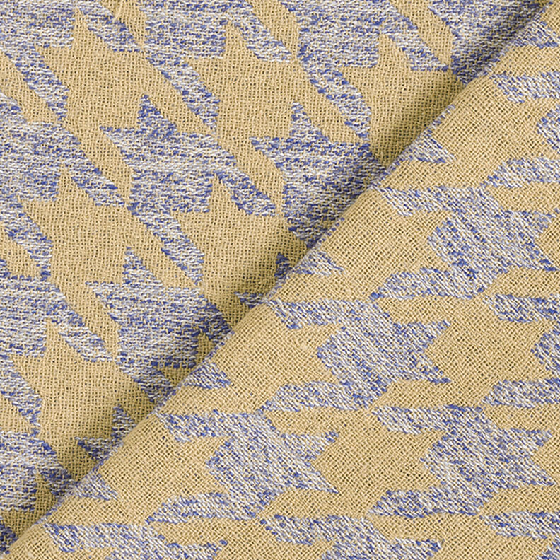 Double tissage grand pied-de-poule – beige/bleu acier,  image number 1