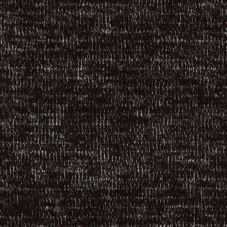 Tissu tricoté laine mélangée chiné à paillettes – noir/argent métallisé,  image number 1
