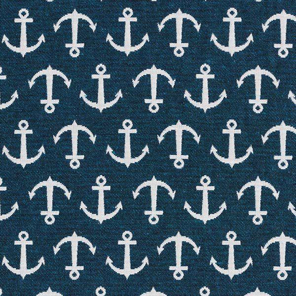 Tissu de décoration Jacquard Ancre – bleu océan/blanc,  image number 1