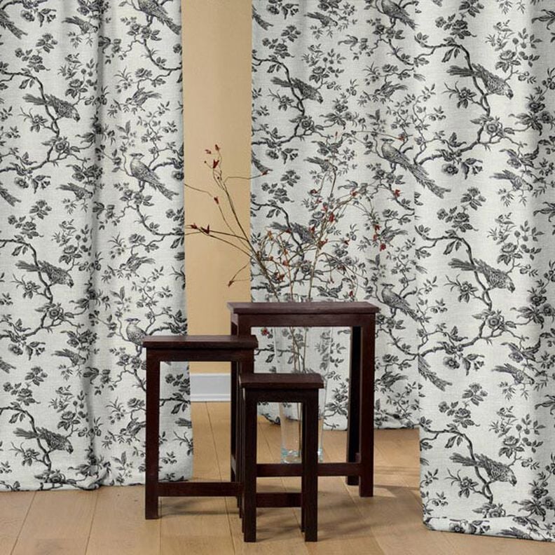 Lin de décoration Oiseaux – noir,  image number 4