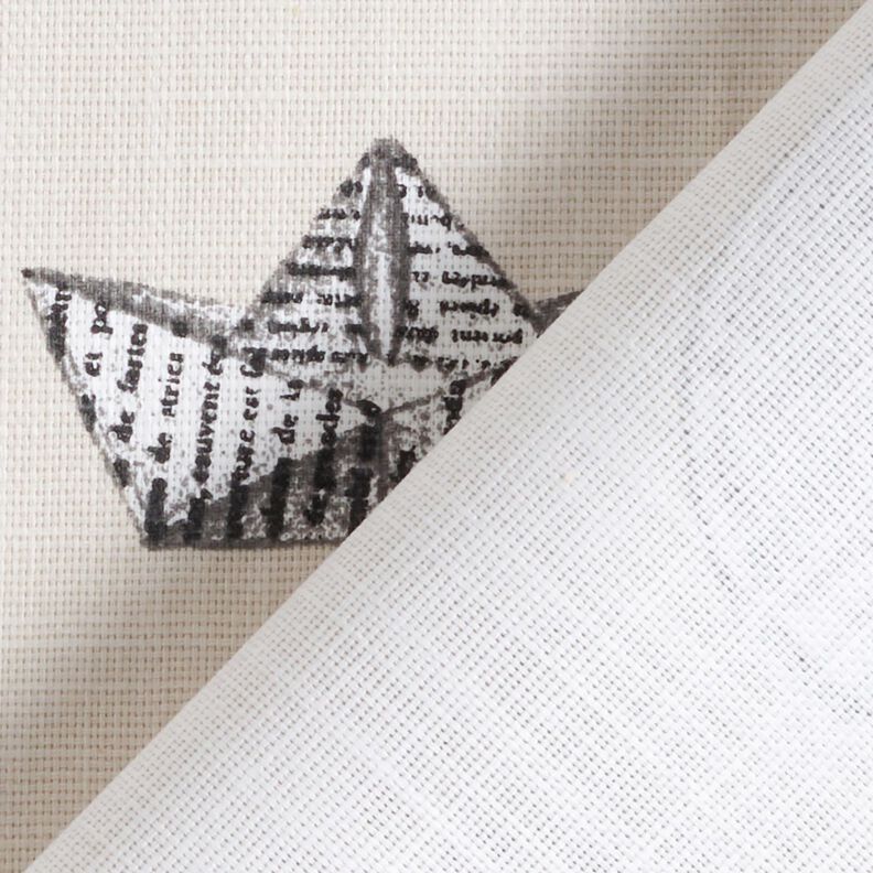 Tissu de décoration Panama Petit bateau – nature/bleu clair,  image number 4