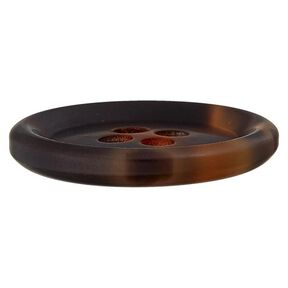 Bouton polyester 4 trous – marron foncé, 
