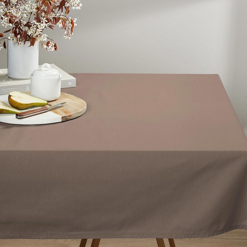 Pur lin lourd Uni – taupe foncé,  image number 7
